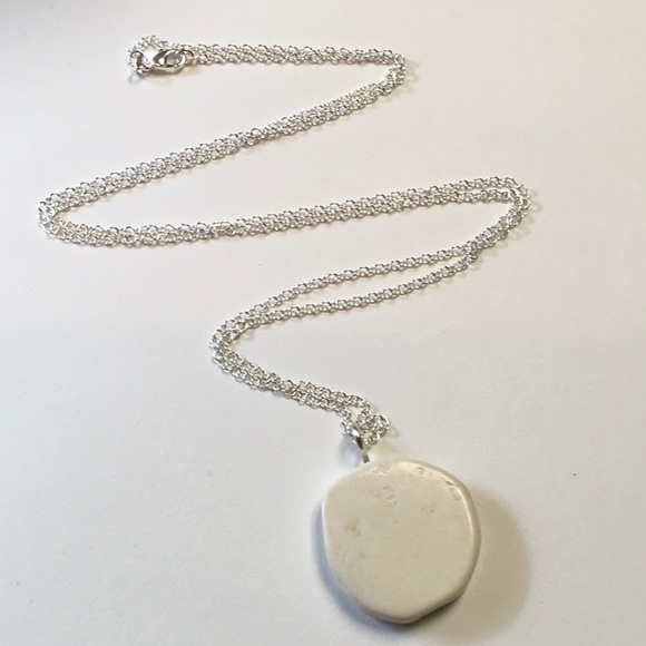 Jewelry - Natural White Howlite & Sterling Silver Necklace